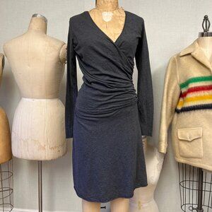 NWT Deadstock Faux Wrap Drawstring Waist Supima Jersey Saint Grace Dress